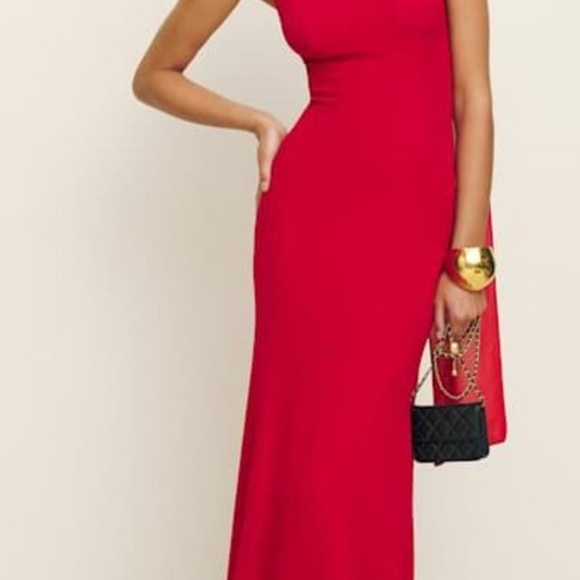 Reformation Red Midi Dress - Picture 2 of 5